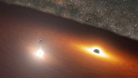 black hole size comparison